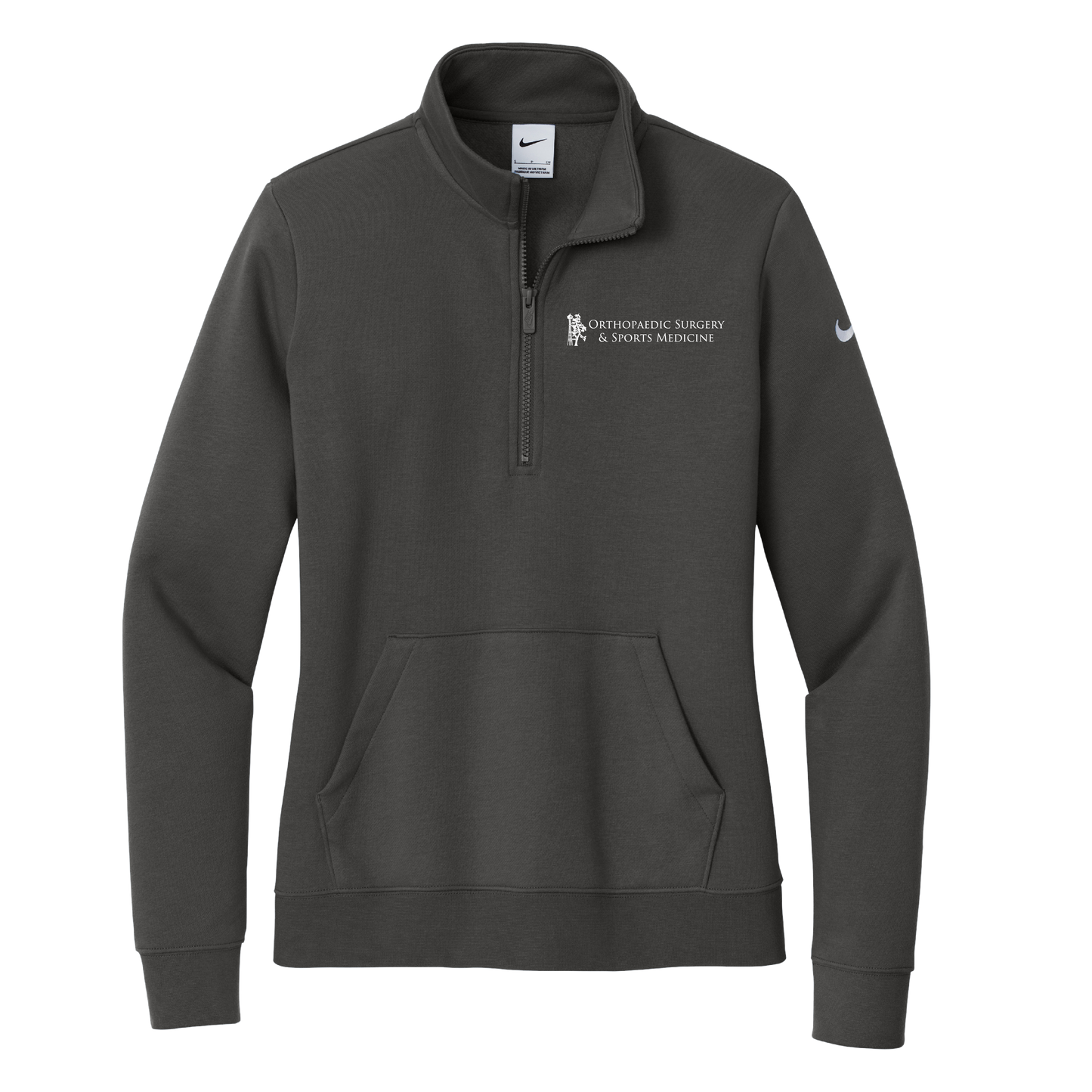 Womens Nike Club Fleece Sleeve Swoosh 1/2 Zip