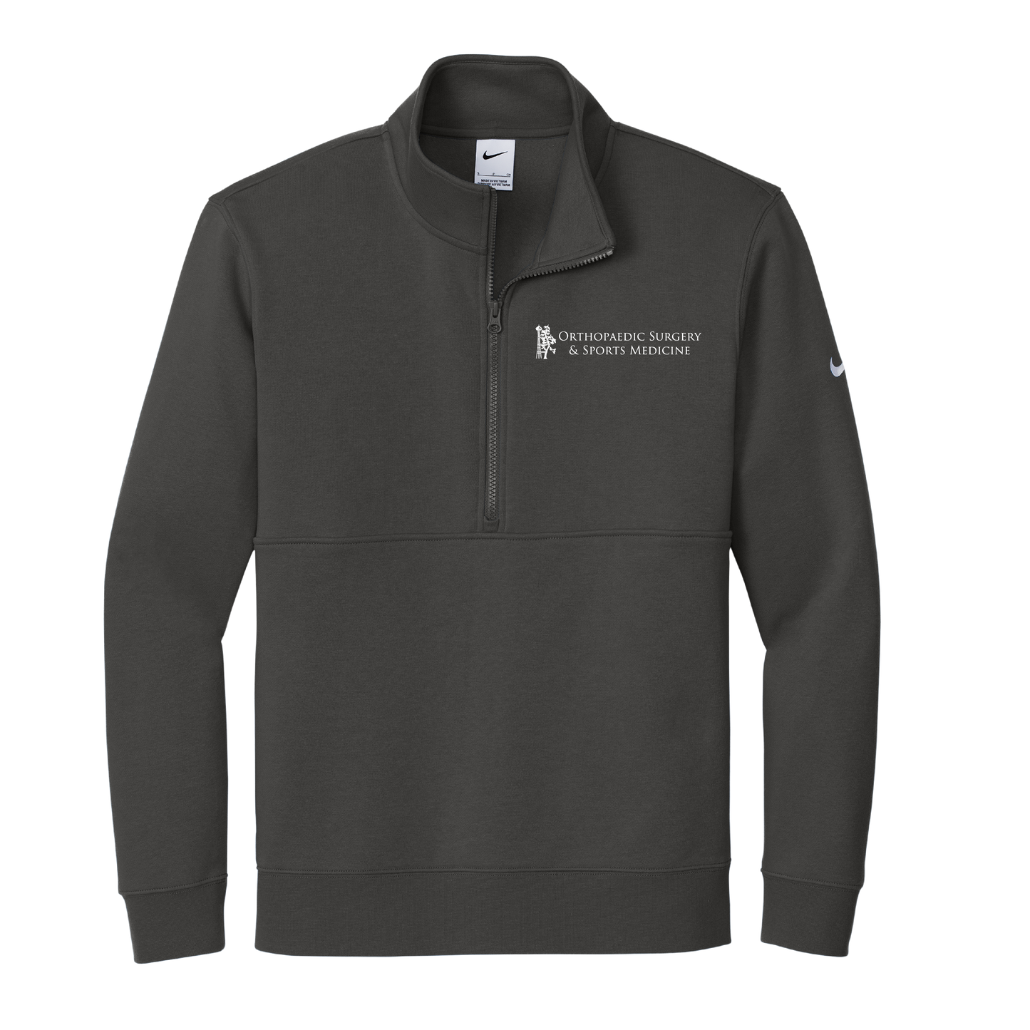 Mens Nike Club Fleece Sleeve Swoosh 1/2 Zip