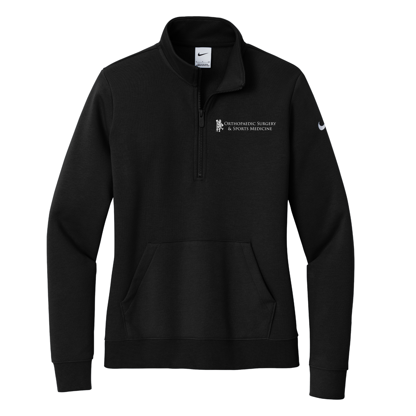 Womens Nike Club Fleece Sleeve Swoosh 1/2 Zip