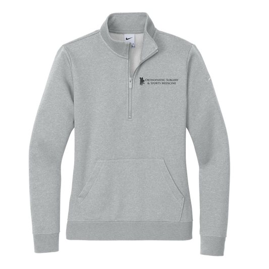 Womens Nike Club Fleece Sleeve Swoosh 1/2 Zip
