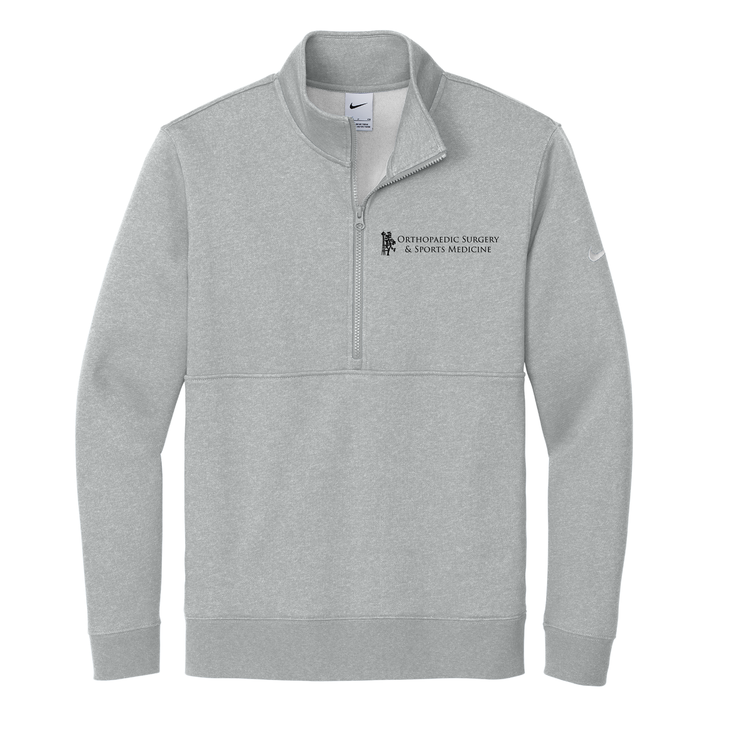 Mens Nike Club Fleece Sleeve Swoosh 1/2 Zip